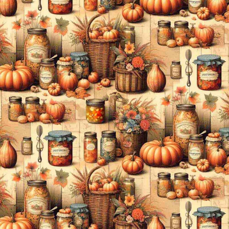 COLEÇÃO COUNTRY LIFE - TRIC. EST. DIGITAL - ABOBORA C/ CESTO 90456-01