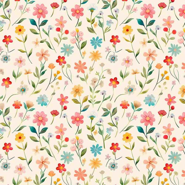 COLEÇÃO TINY FLOWERS  - TRIC. EST. DIGITAL - FLORAL 3 - 92099-001