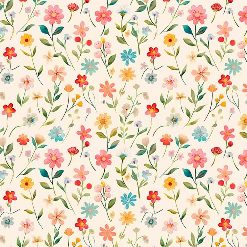 COLEÇÃO TINY FLOWERS  - TRIC. EST. DIGITAL - FLORAL 3 - 92099-001