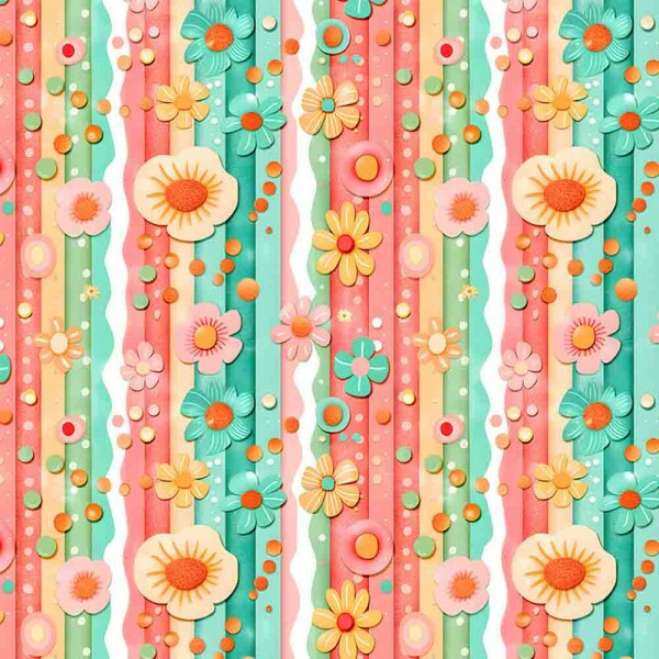 COLEÇÃO CORU JANETE  - TRIC. EST. DIGITAL - LISTRAS COM FLORES - 92101-001