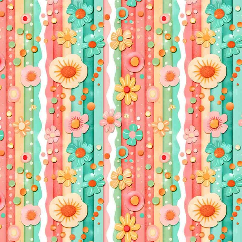 COLEÇÃO CORU JANETE  - TRIC. EST. DIGITAL - LISTRAS COM FLORES - 92101-001