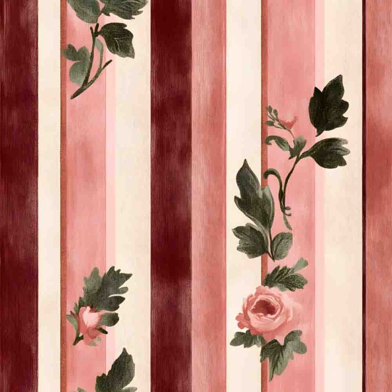 FV25 - COLEÇÃO OLD ROSE - TRIC. EST. DIGITAL - FLORAL COM LISTRAS - 92128-001