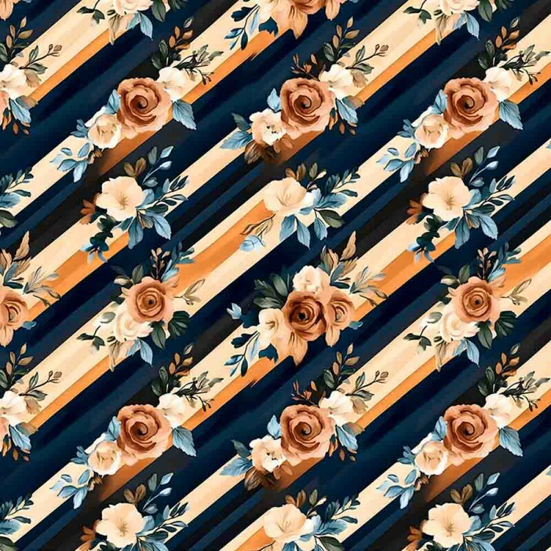 COLEÇÃO ORANGE NAVY  - TRIC. EST. DIGITAL - LISTRADO DIAGONAL - 92119-001