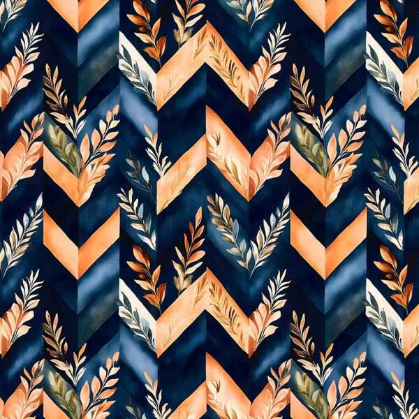 COLEÇÃO ORANGE NAVY  - TRIC. EST. DIGITAL - CHEVRON - 92123-001