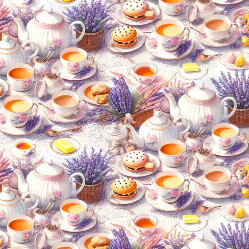 FV25 - COLEÇÃO TEA TIME - TRIC. EST. DIGITAL - XICARAS LAVANDA - 92682-001