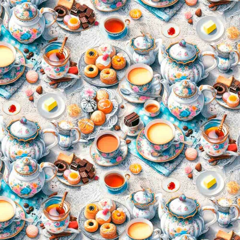 FV25 - COLEÇÃO TEA TIME - TRIC. EST. DIGITAL - XICARAS AZUL - 92680-001