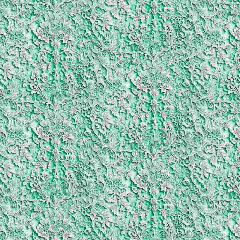 FV25 - COLEÇÃO TEA TIME - SARJA EST. DIGITAL HIDRORREPELENTE - RENDA VERDE - 92678-003