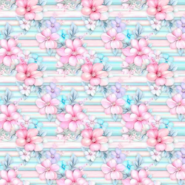 FV25 - COLEÇÃO FLORAL PEACE  - TRIC. EST. DIGITAL - FLORAL LISTRA HORIZONTAL - 94906-001