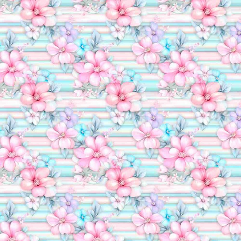 FV25 - COLEÇÃO FLORAL PEACE  - TRIC. EST. DIGITAL - FLORAL LISTRA HORIZONTAL - 94906-001