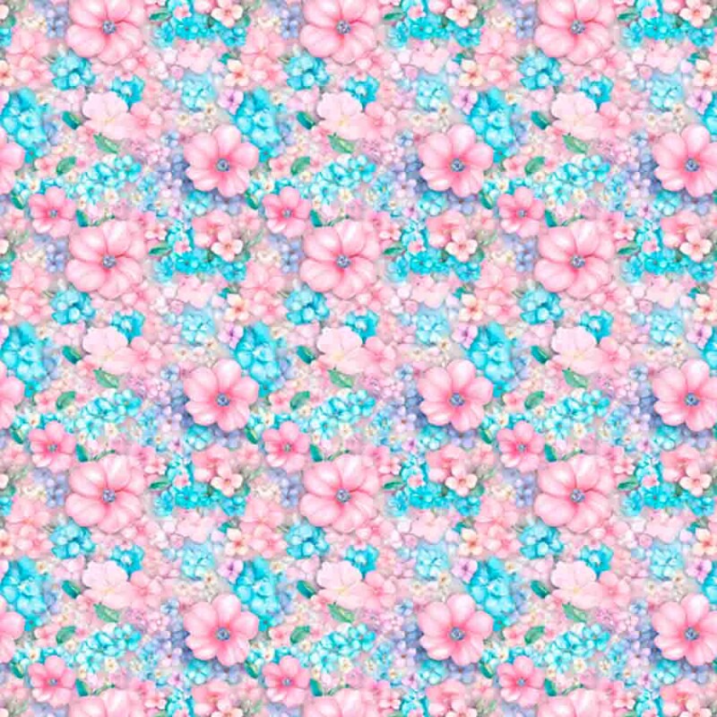 FV25 - COLEÇÃO FLORAL PEACE  - TRIC. EST. DIGITAL - FLORAL CHEIO - 94910-001