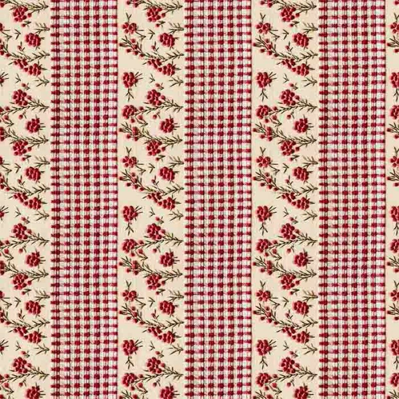 COLEÇÃO BORDADO VERMELHO - TRIC EST DIGITAL - LARG 1,50 - LISTRADO ESTAMPADO - 92953-001