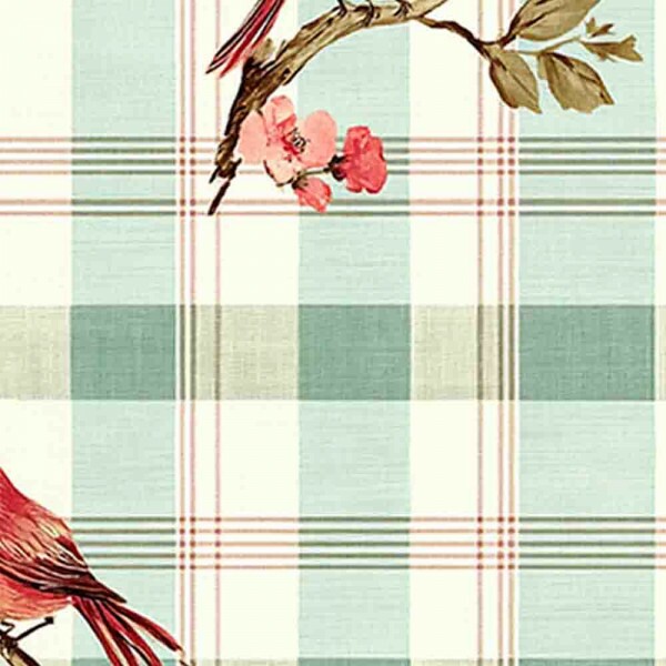 BS - TRICOL. COLEÇÃO O GORJEIO - PASSARO XADREZ GRANDE - 100% ALGODÃO - 93315-001