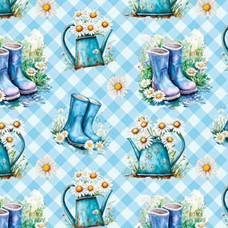 COLEÇÃO DENIM -  TRIC EST DIGITAL - LARG 1,50m - GALOCHAS AZUL - 93328--001