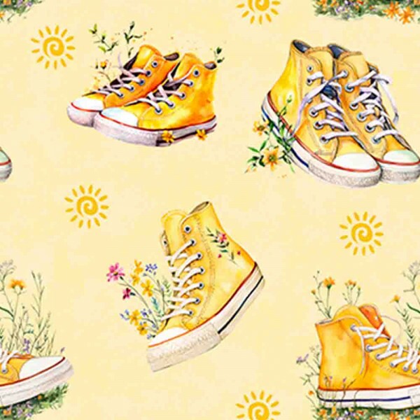 COLEÇÃO DENIM -  TRIC EST DIGITAL - LARG 1,50m - TENIS AMARELO - 93335-001