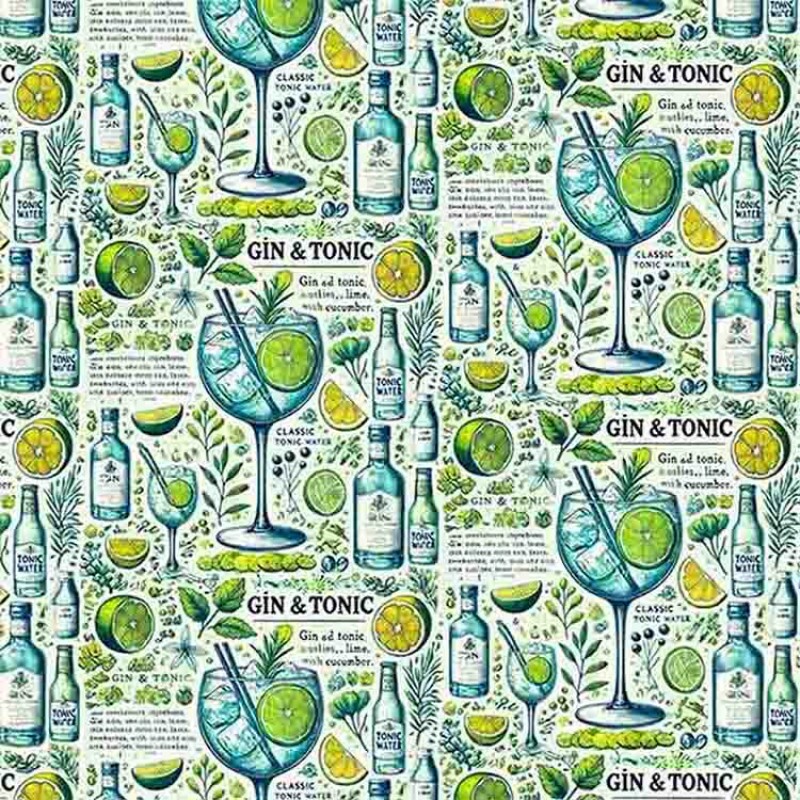 COLEÇÃO DRINKS - TRIC EST DIGITAL - LARG 1,50m - GIN TONICA - 94068-001