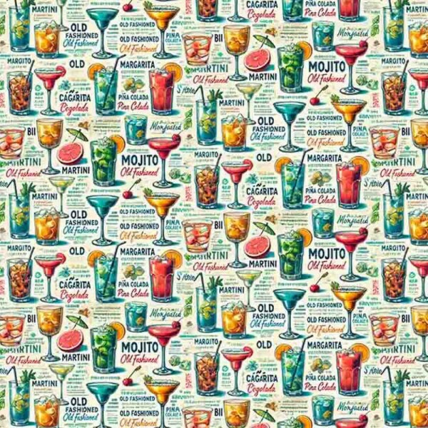 COLEÇÃO DRINKS - TRIC EST DIGITAL - LARG 1,50m - DRINKS VARIADOS - 94069-001