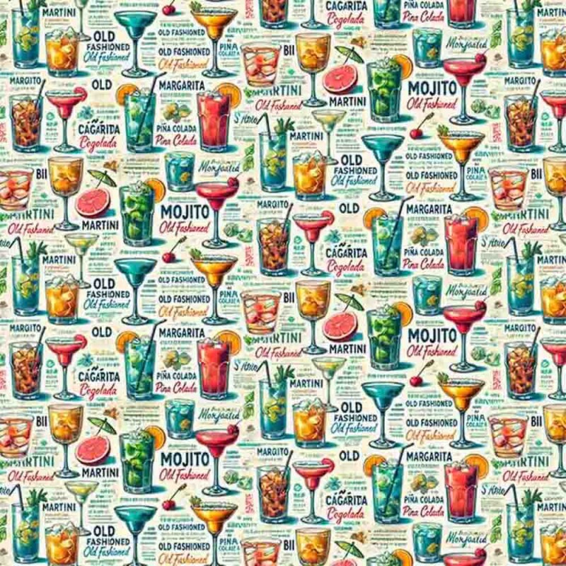 COLEÇÃO DRINKS - TRIC EST DIGITAL - LARG 1,50m - DRINKS VARIADOS - 94069-001