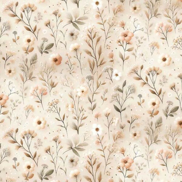 COLEÇÃO SERENITY - TRIC EST DIGITAL - LARG 1,50 - FLORAL FUNDO BEGE - 94075-001