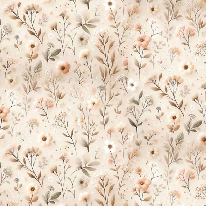 COLEÇÃO SERENITY - TRIC EST DIGITAL - LARG 1,50 - FLORAL FUNDO BEGE - 94075-001