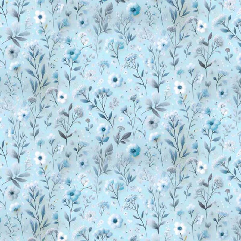 COLEÇÃO SERENITY - TRIC EST DIGITAL - LARG 1,50 - FLORAL FUNDO AZUL- 94075-004