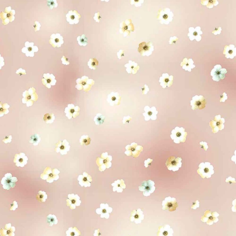 COLEÇÃO SERENITY - TRIC EST DIGITAL - LARG 1,50 - FLORAL ESPACADO FUNDO BEGE - 94077-001