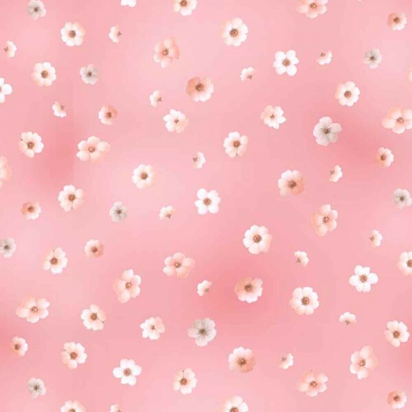 COLEÇÃO SERENITY - TRIC EST DIGITAL - LARG 1,50 - FLORAL ESPACADO FUNDO ROSA - 94077-002