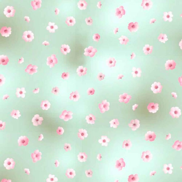 COLEÇÃO SERENITY - TRIC EST DIGITAL - LARG 1,50 - FLORAL ESPACADO FUNDO VERDE - 94077-003