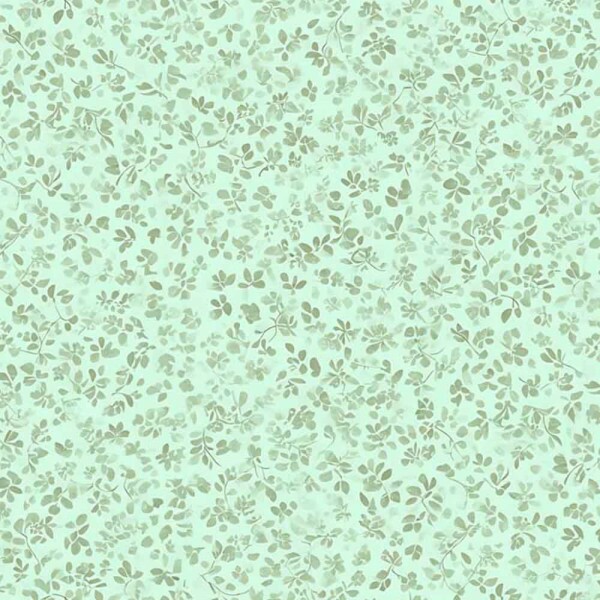 COLEÇÃO SERENITY - TRIC EST DIGITAL - LARG 1,50 - FLORAL MIUDO TEXTURA FUNDO VERDE - 94078-003