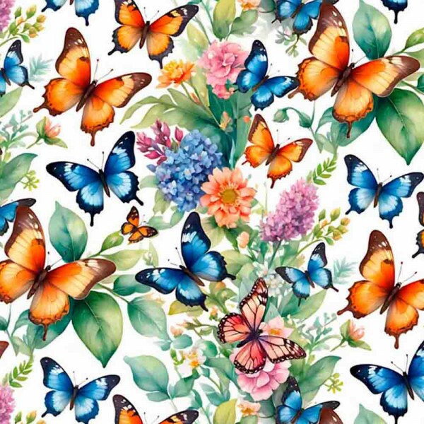 TRICOL. COLEÇÃO FREE SPIRIT - BORBOLETAS - 100% ALGODÃO  95752/001