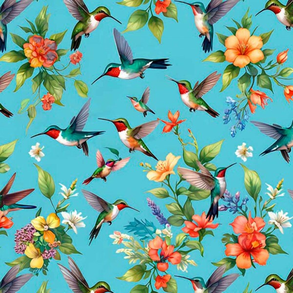 COLEÇÃO FREE SPIRIT - TRIC EST DIGITAL - LARG 1,50 - BEIJA-FLOR PEQUENO