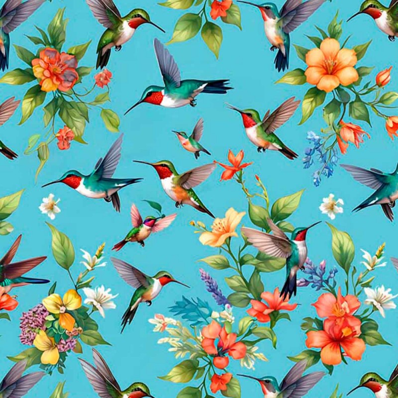 COLEÇÃO FREE SPIRIT - TRIC EST DIGITAL - LARG 1,50 - BEIJA-FLOR PEQUENO