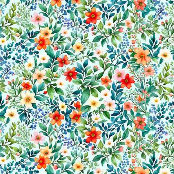 COLEÇÃO FREE SPIRIT - TRIC EST DIGITAL - LARG 1,50 - FLORAL COLORIDO