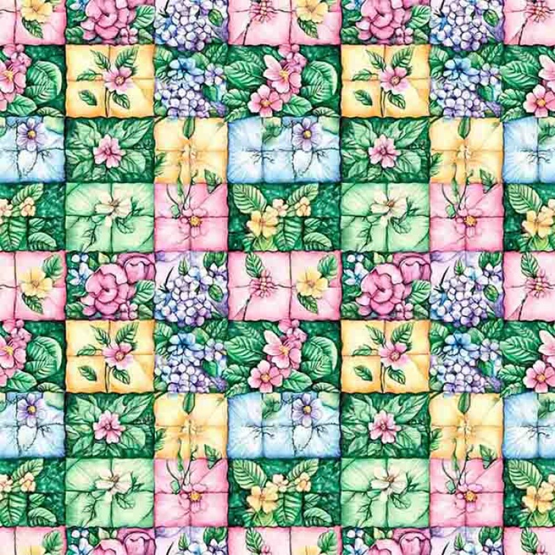 COLEÇÃO GREEN PURPLE - TRIC EST DIGITAL - LARG 1,50 -PATCH FLORAL 2