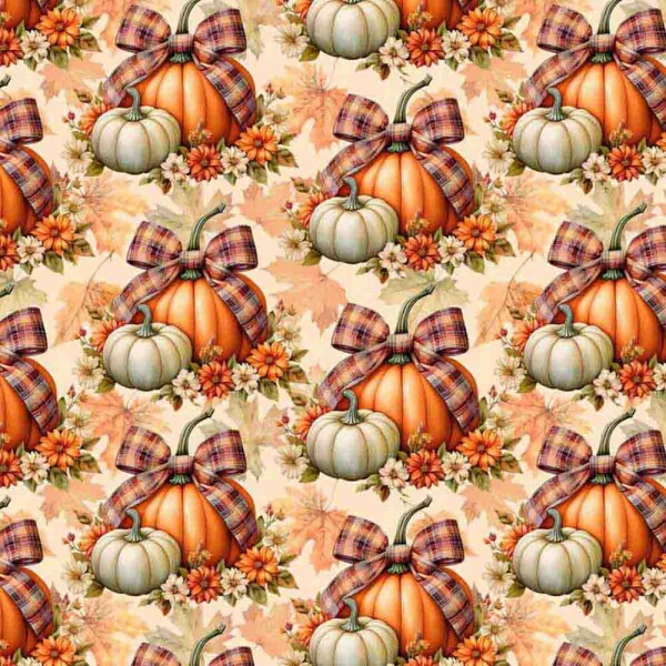 COLEÇÃO ABOBORAS VINTAGE - TRIC EST DIGITAL - LARG 1,50 - ABOBORAS COM LAÇOS