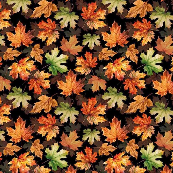 COLEÇÃO ABOBORAS VINTAGE -  TRIC EST DIGITAL - LARG 1,50 - FOLHAS FUNDO ESCURO