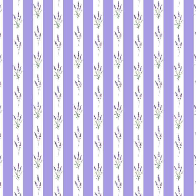 JN25 - TRICOL. COLEÇÃO LAVANDA - LISTRADO LILAS E LAVANDAS - 100% ALGODÃO 96364-001