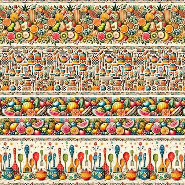 MI25 - COLEÇÃO BARRADO - FRUTAS E UTLESILIOS