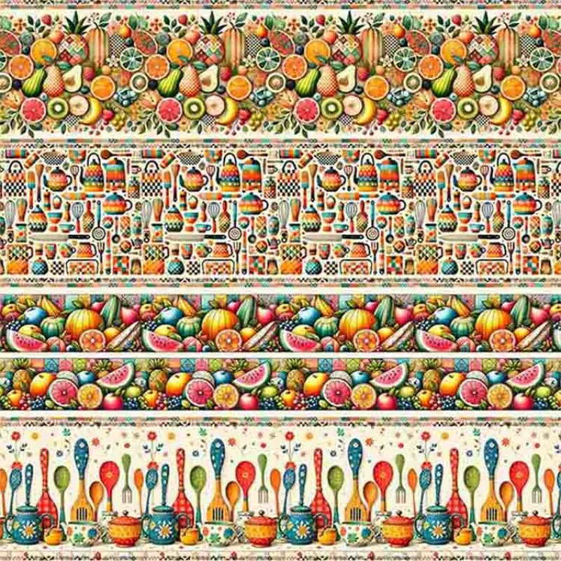 MI25 - COLEÇÃO BARRADO - FRUTAS E UTLESILIOS