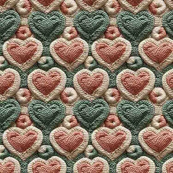 MI25 - TRICOL. COLEÇÃO MOSS - CORAÇÃO CROCHE - 100% ALGODÃO 96373/001