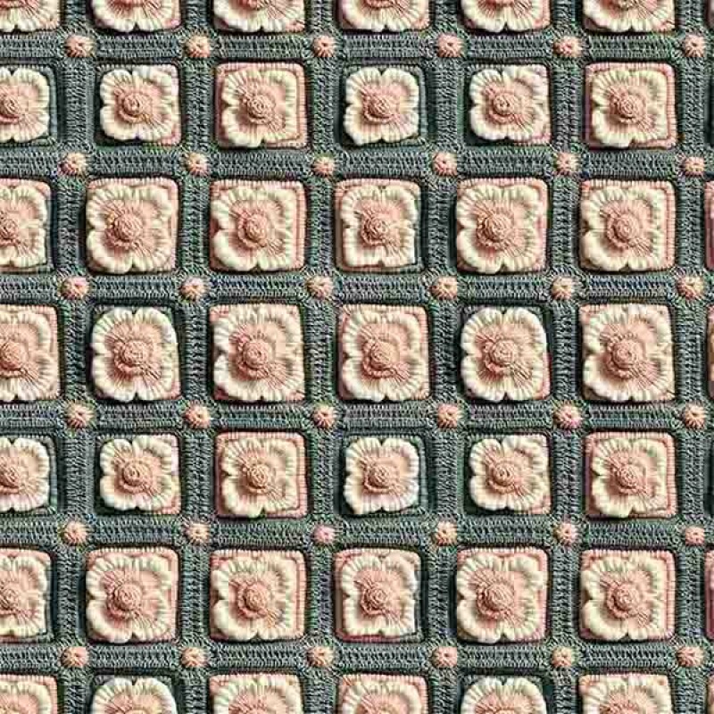 MI25 - TRICOL. COLEÇÃO MOSS - PATCHWORK CROCHE - 100% ALGODÃO  96376/001