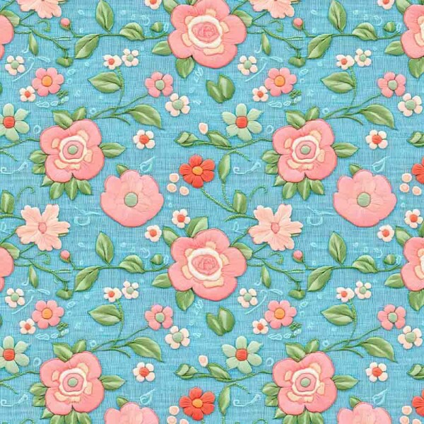 JN25 - TRICOL. COLEÇÃO QUILTED GARDEN - FLORAL 2 - 100% ALGODÃO 96435-001