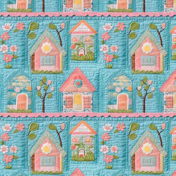 JN25 - TRICOLINE 100% ALGODÃO DIGITAL QUILTED GARDEN - CASINHAS