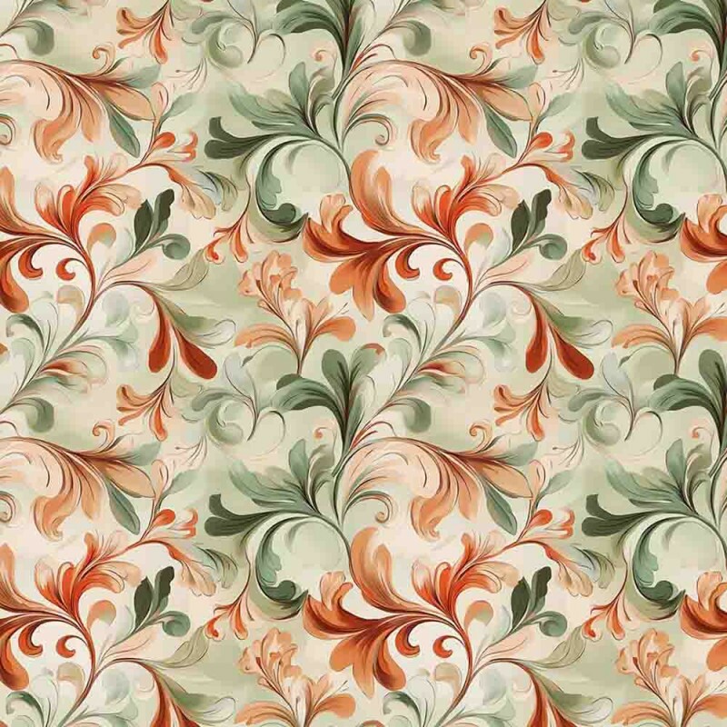 MI25 - TRICOLINE 100% ALGODÃO DIGITAL  - VERTENTE - ARABESCO FUNDO BEGE