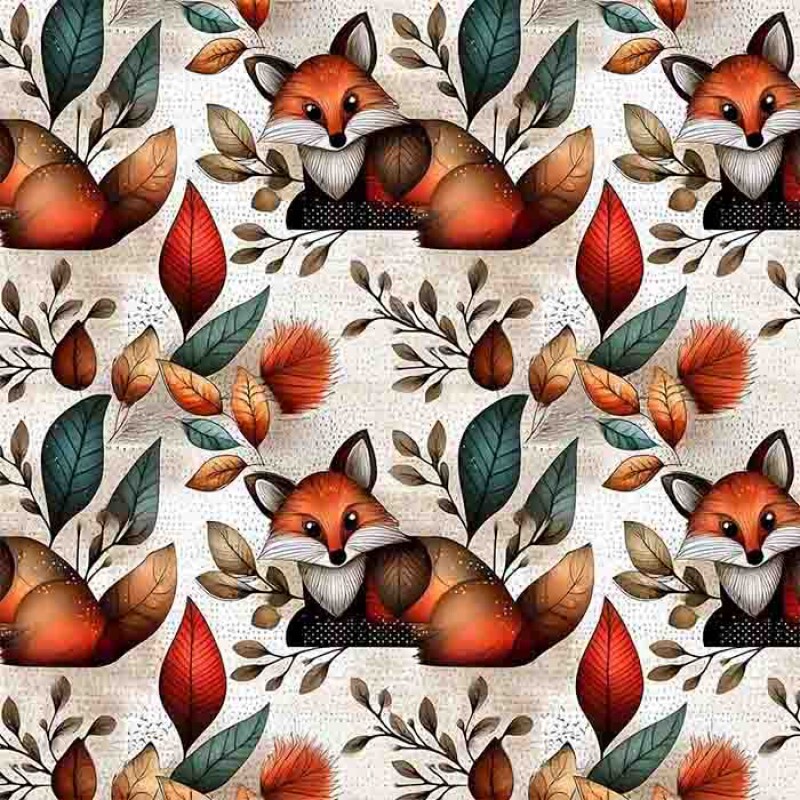 TRICOLINE 100% ALGODÃO DIGITAL  - LIKEWOOD - RAPOSA