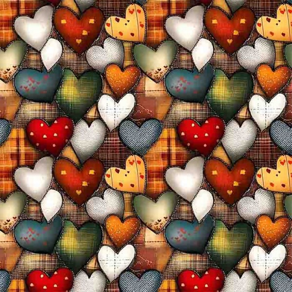 JN25 - TRICOLINE  LIKEWOOD - CORAÇÃO -100% ALGODÃO DIGITAL  97149/001