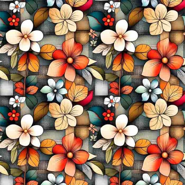 JN25 - TRICOLINE LIKEWOOD - FLORAL - 100% ALGODÃO DIGITAL  97148/001