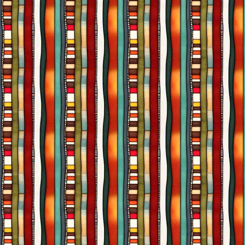 TRICOLINE 100% ALGODÃO DIGITAL  - LIKEWOOD - LISTRADO