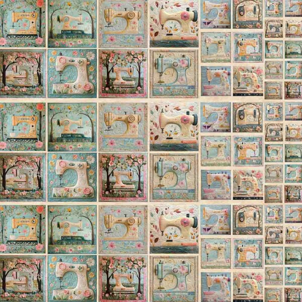 BS - TRICOL. PAINEL MAQUINA DE COSTURA - 100% ALGODÃO - 97160/001