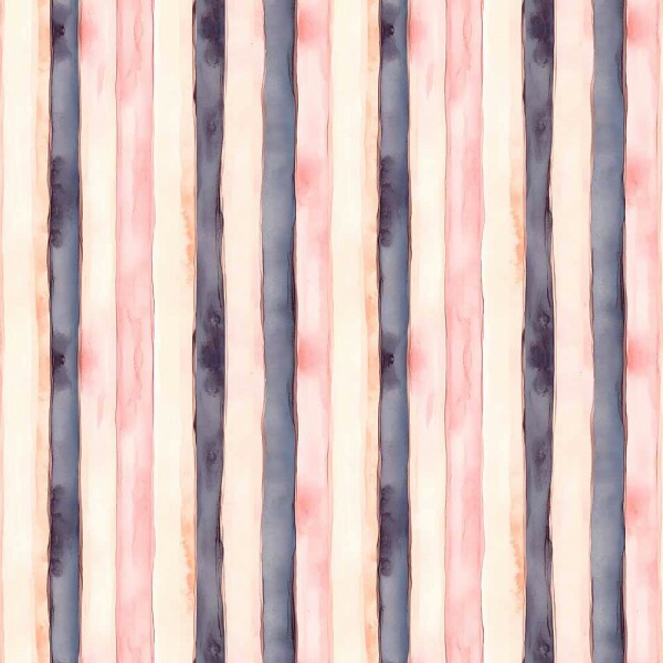 TRICOLINE 100% ALGODÃO DIGITAL  - BUTTERBLUSH - LISTRADO