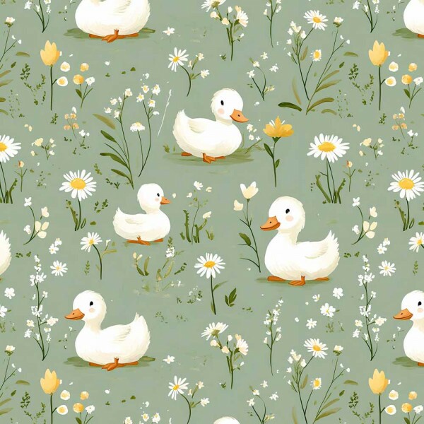 TRICOLINE 100% ALGODÃO DIGITAL  - PATAQUADA - PATO PEQUENO